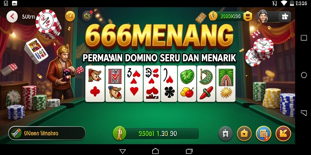 Tangkapan layar utama gameplay Domino yang menarik.