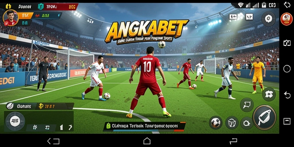 Screenshot gameplay <strong>ANGKABET</strong> menunjukkan aksi seru olahraga yang mendebarkan.