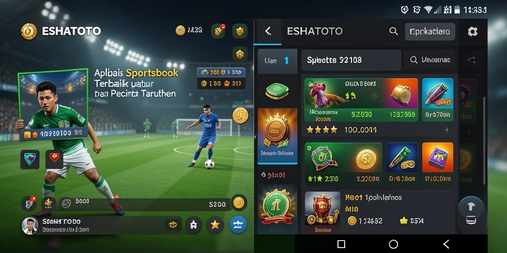 Tampilan menarik dari gameplay ESHATOTO dengan fitur taruhan olahraga.