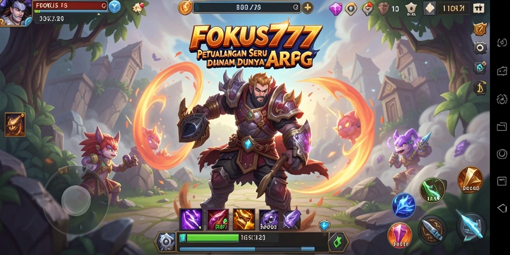 Screenshot FOKUS777 menampilkan aksi pertempuran ARPG yang mendebarkan.