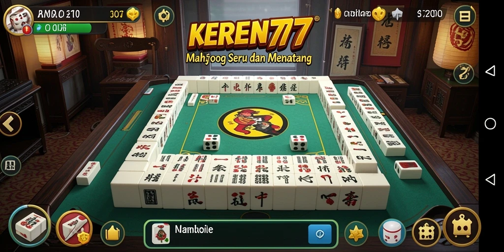 Tampilan gameplay KEREN777 dengan papan Mahjong yang menantang.