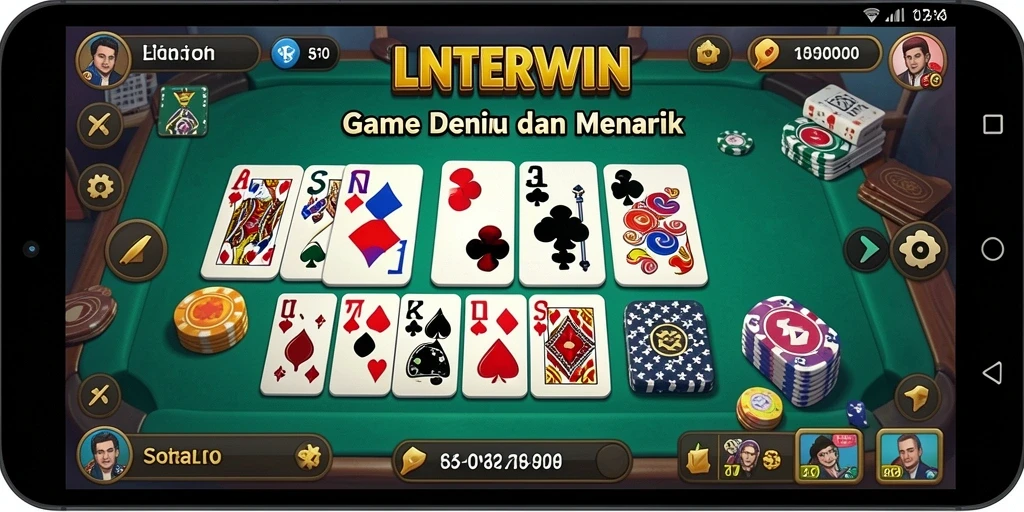 Screenshot gameplay LNTERWIN yang menunjukkan aksi domino yang seru.