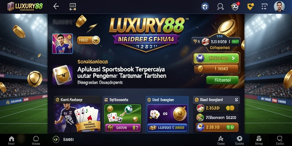 Screenshot gameplay Sportsbook LUXURY88 menunjukkan antarmuka yang menarik.