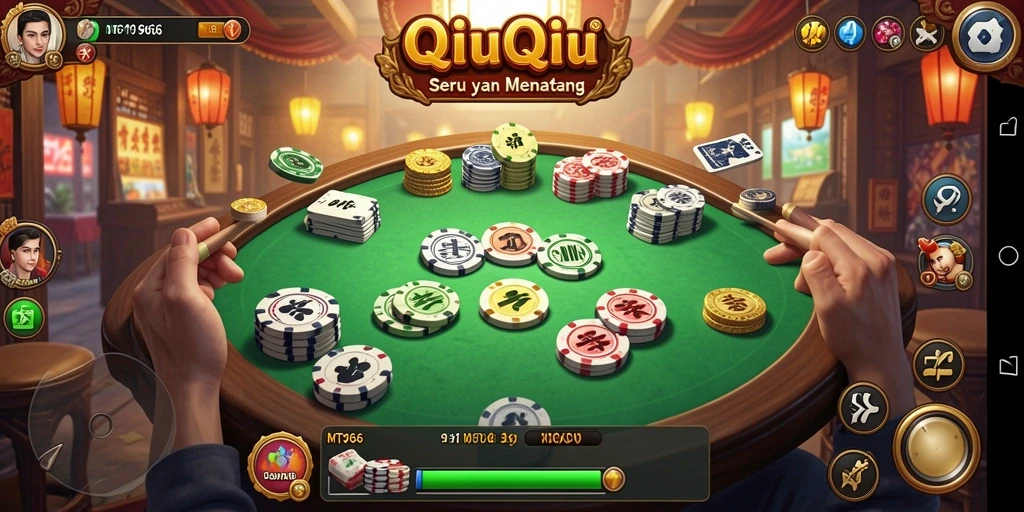 Gameplay QiuQiu yang seru dan penuh strategi.