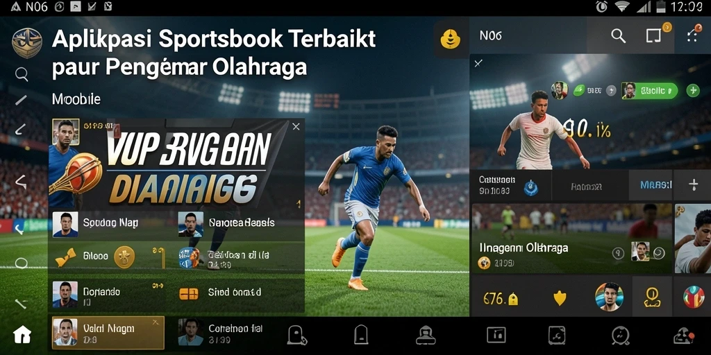 Tampilan gambar dari gameplay N06 saat melakukan taruhan olahraga.