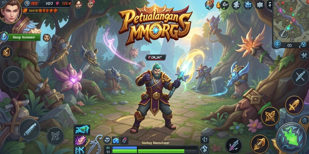 Tangkapan layar utama OKJKT menampilkan aksi seru dalam gameplay MMORPG.