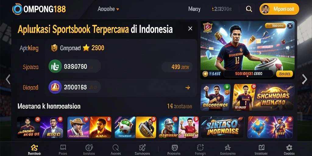 Screenshot OMPONG188 menampilkan pengalaman taruhan olahraga yang seru.