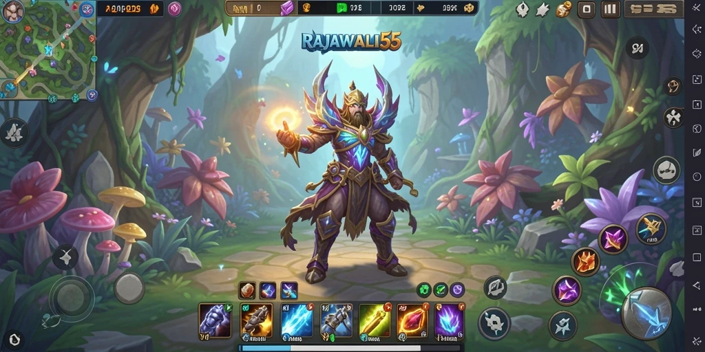 Tampilan gameplay seru dalam RAJAWALI55, penuh aksi dan petualangan.