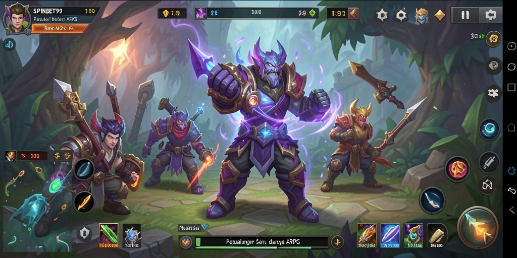 Tampilan grafis memukau dari gameplay ARPG SPINBET99.